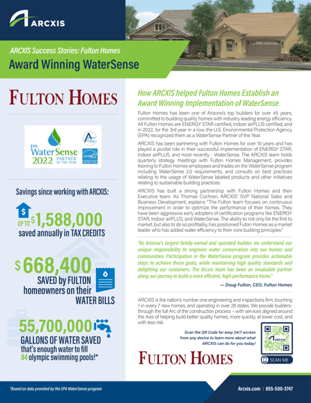 ARCXIS Case Study-Fulton Homes- Water Sense-1